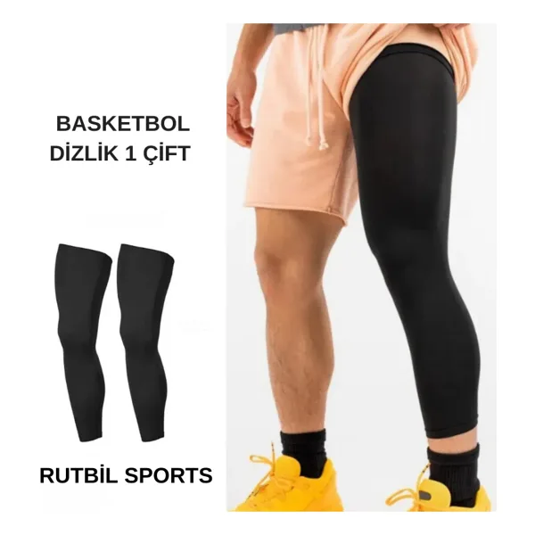 RUTBİL SPORTS Basketbol Dizliği-Fitness Dizliği-Desdek Dizliği-Voleybol Dizliği 1 Çift Siyah