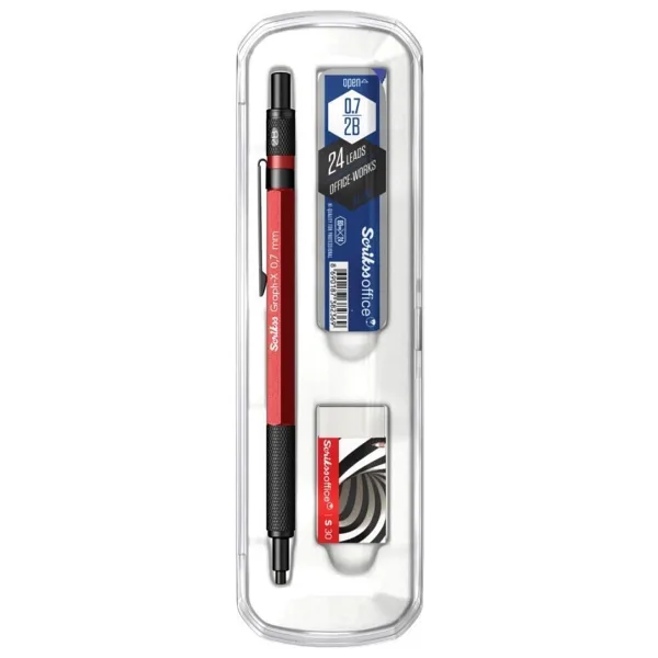Scrikss Graph-X Kırmızı 0.7 mm 3'lü Versatil Uçlu Kalem Seti