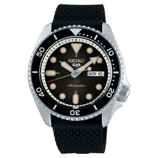 Seiko 5 Sports SKX SRPD73K2 Silikon Kordon Siyah-Bej Erkek Kol Saati