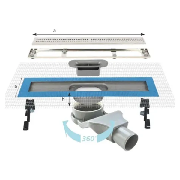 Sukar Line 2 Plain 80 cm Izgaralı Duş Kanalı 1154-1038023-01