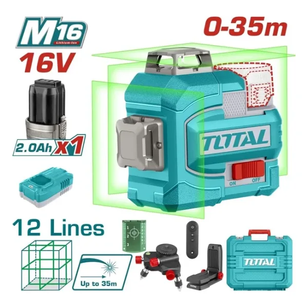 Total Tools TLL301201E Akülü Lazer Hizalama