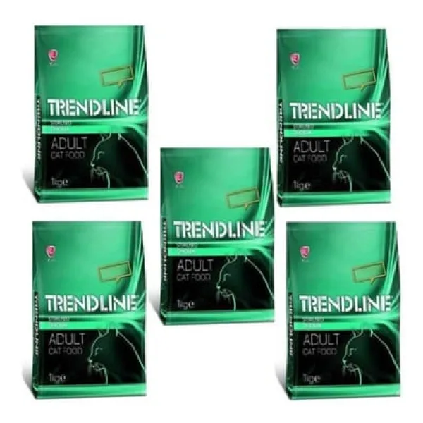 Trendline Tavuklu 1 kg 5'li Kısırlaştırılmış Yetişkin Kedi Maması