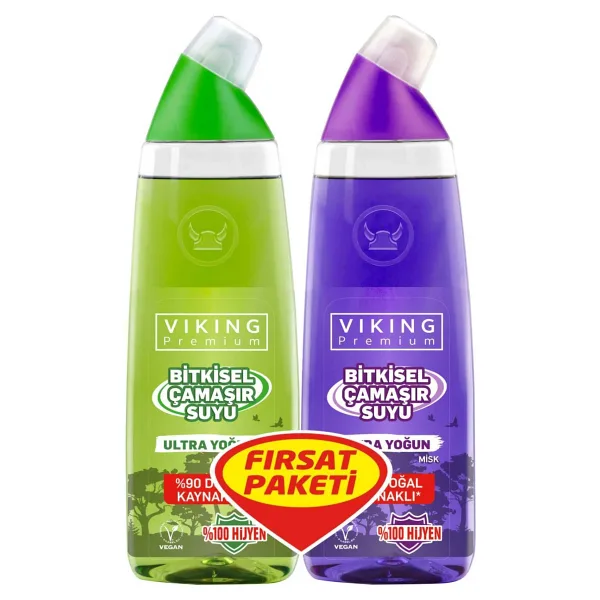 Viking Premium Ultra Çamaşır Suyu 750 ml Misk + Amber 2 'li Set