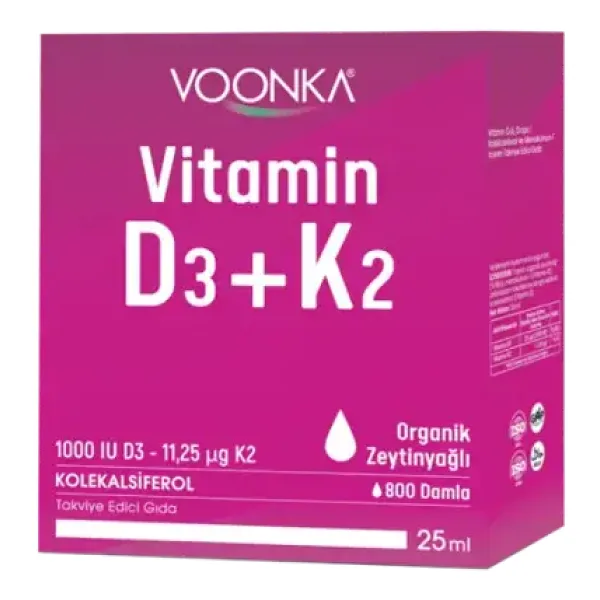 Voonka Vitamin D3+K2 Damla 25 ml