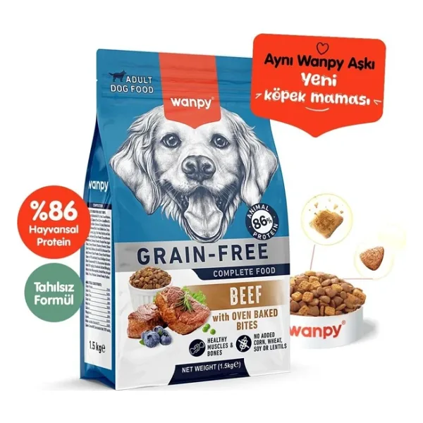 Wanpy Sığır Etli 1.5 kg Yetişkin Köpek Maması