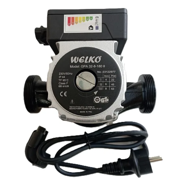 Welko Gpa 32-8-180-II Frekans Konvertörlü 8 Mss 5,1 M3/h Sirkülasyon Pompası 45-60.000 Kazan Için - Boy 18 cm