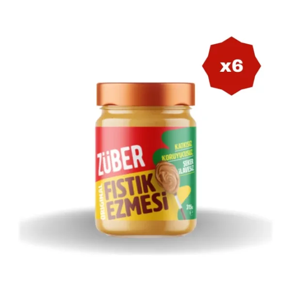 Züber Original Fıstık Ezmesi 315 gr x 6 Adet - 1,8 kg