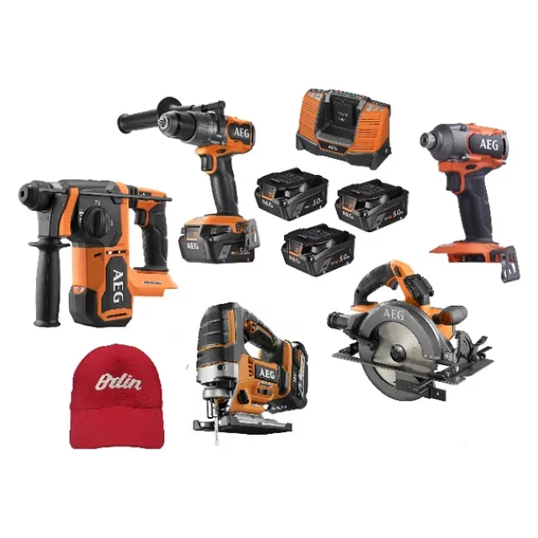 AEG beşli montaj seti (BBH 18BL2 - BSS 18C3B3 - BSB 18C3BL -BST18BLX2 3500 - bks18bl2 - L1850SHD x 5 )