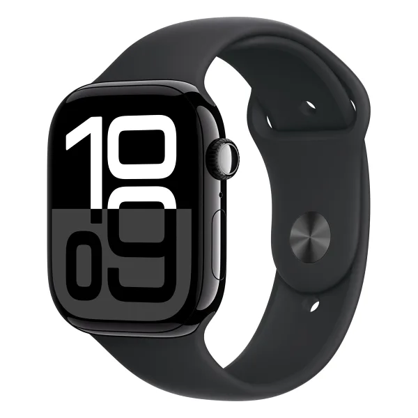 Apple Watch Series 10 GPS + Cellular 42mm Simsiyah Alüminyum Kasa ve Siyah Spor Kordon Akıllı Saat