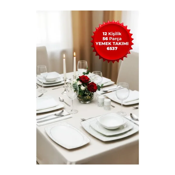 Aryıldız 6537 56 Parça 12 Kişilik Yemek Takımı