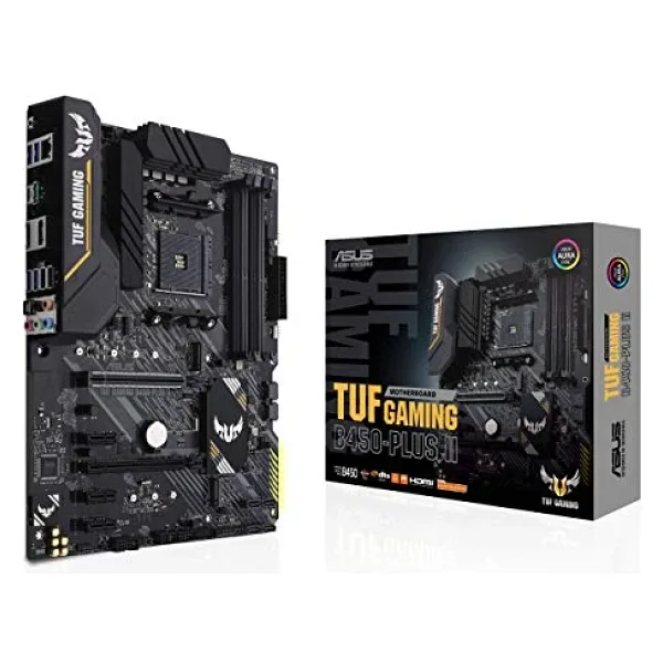 Asus Tuf Gaming B450-PLUS Iı Amd Am4 (Ryzen 5000, Ryzen Atx Oyun Anakartı (Ddr4 4400 (O.c.), HDMI 2.0b, USB 3.2 Gen 2 Type-C, Bıos Flashback, 256 MB Bıos Flash Rom, Aı Gürültü Önleyici Mikrofon)