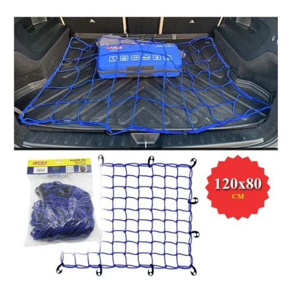 Bagaj Filesi Elastik120X80cm Mavi Bagaj Lastiği Ahtapot