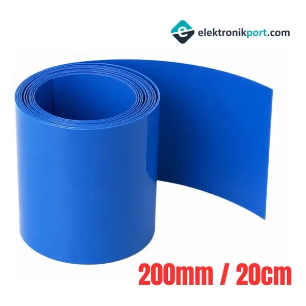 Batarya Shrink 20Cm Isi İle Daralan Pvc 1Metre Makaron 18650 Li-İon 200Mm