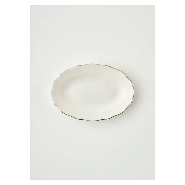Bella Maison Victoria Silver 25 cm Porselen Sunum Tabağı