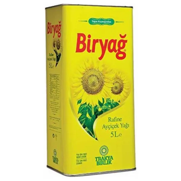Biryağ Ayçiçek Yağı 5 lt Teneke