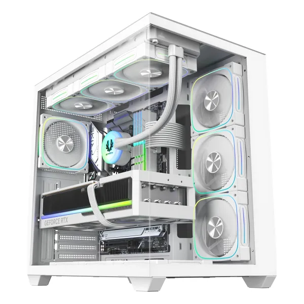 Bitfenix UT500 White 850W 80+ Bronze PSU 4x120mm FRGB Fan ATX Temperli Cam Beyaz Gaming (Oyuncu) Kasa