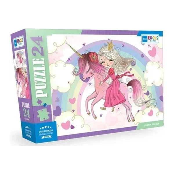 Blue Focus Sevimli Prenses 24 Parça Puzzle BF308