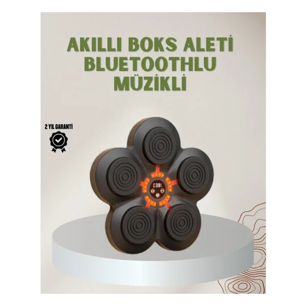 Bluetoothlu Akıllı Boks Antrenman Cihazı Işıklı Hedefli Kardiyo ve Fitness Aleti - 1 - 2 Yaş - 001-Renkli