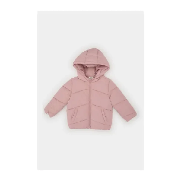 Defacto E7360a525au-Er37 Pembe Kapüşonlu Kız Bebek Şişme Mont