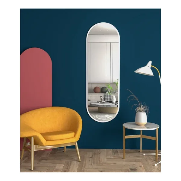 DekorLife Beyaz Oval Dekoratif Boy Aynası 150 X 50 Cm