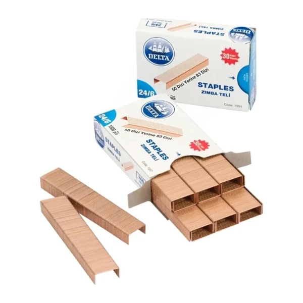 Delta No:24/6 1000'li 10 Paket Bakır Zımba Teli