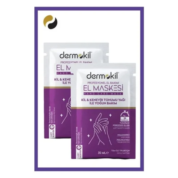Dermokil Kil Ve Kenevir Yağlı Peeling Etkili El Maskesi 35 ml 2 ' Li Set