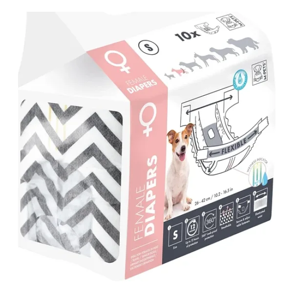 DIAPERS DİŞİ KÖPEKLER İÇİN KÜLOT (S) 10LU