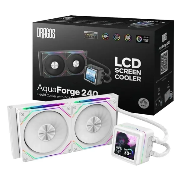 Dragos Aquaforge Argb Beyaz 240 Mm İşlemci Sıvı Soğutucu
