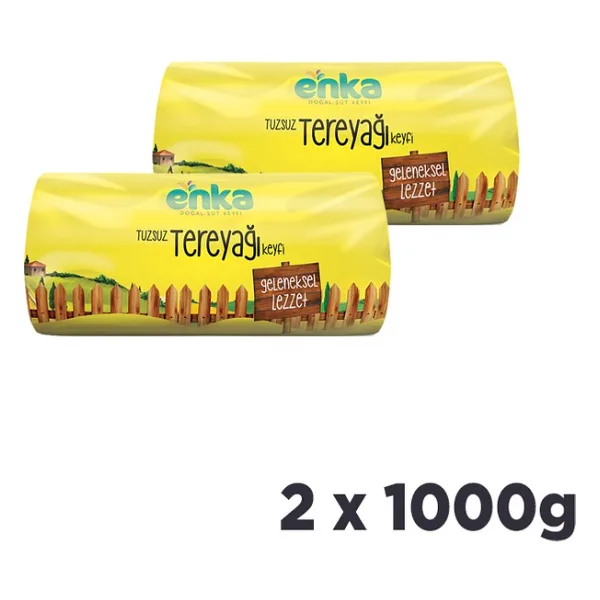 Enka Süt Enka Gurme Tereyağı Tuzsuz Rulo 2'li Paket- 1 kg - 2 kg