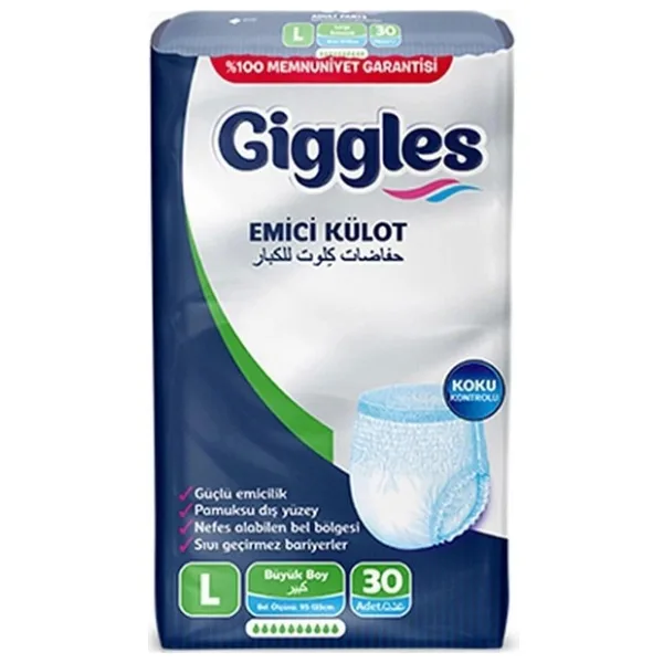 giggles Yetişkin Hasta Bezi Emici Külot Large