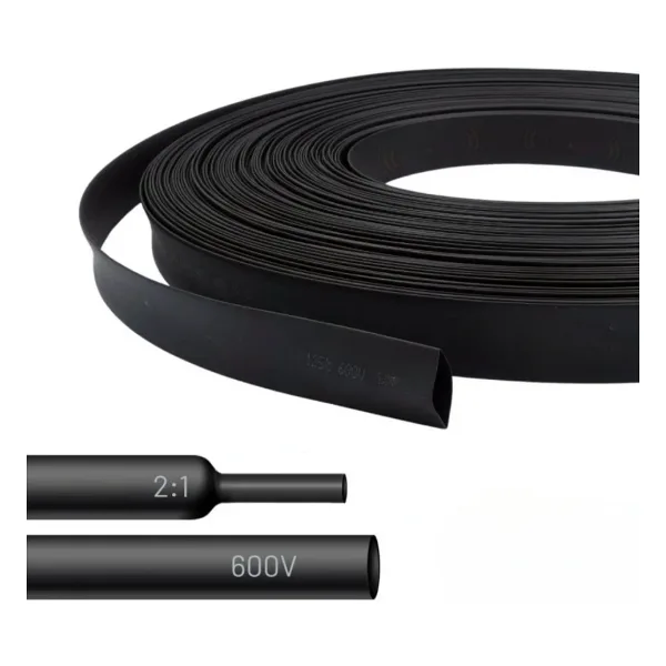Gwest Woer Isı İle Daralan Makaron Siyah Çap:9.5mm 100 Metre