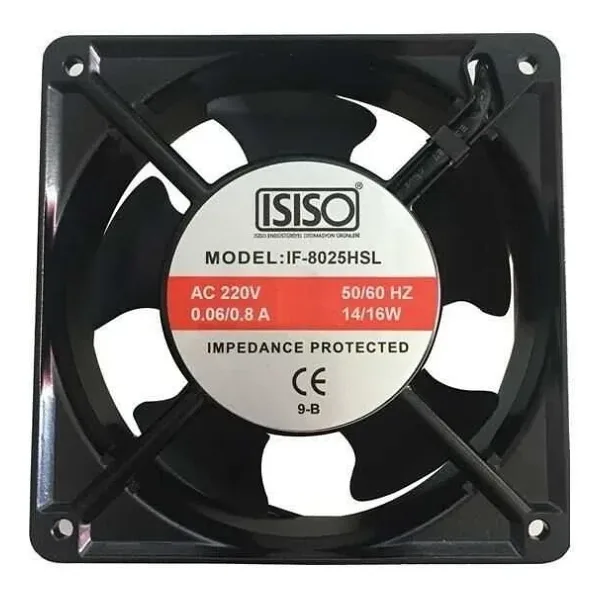IF-8025HSL 220VAC Metal Fan 80x80x25mm
