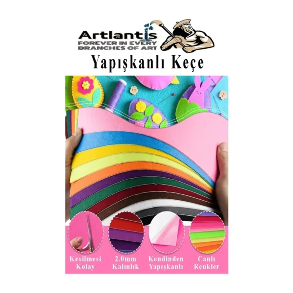 Kahverengi Yapışkanlı Keçe 50X70 Cm 3 Adet 2.0 Mm Kendinden Yapışkanlı Renkli Hobi Keçesi Elişi Keçe Kumaşı Anasınıfı