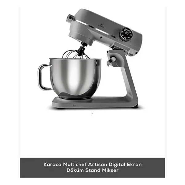 Karaca Multichef Artisan 7 lt 1800 W Antrasit Döküm Stand Mikser