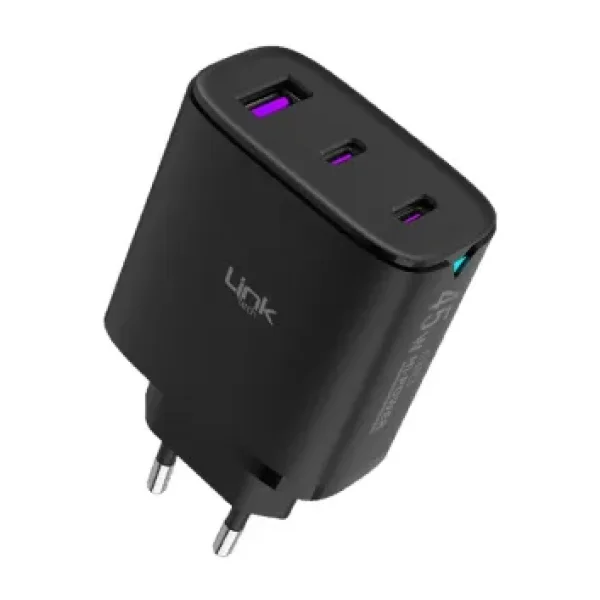 LinkTech C317 45 W Siyah Hızlı Şarj Adaptörü