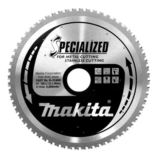 Makita B-31669 64 Diş 185 mm Metal Daire Testere Bıçağı