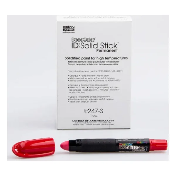 Marvy 247 Solid Stick Industrial Marker Kırmızı