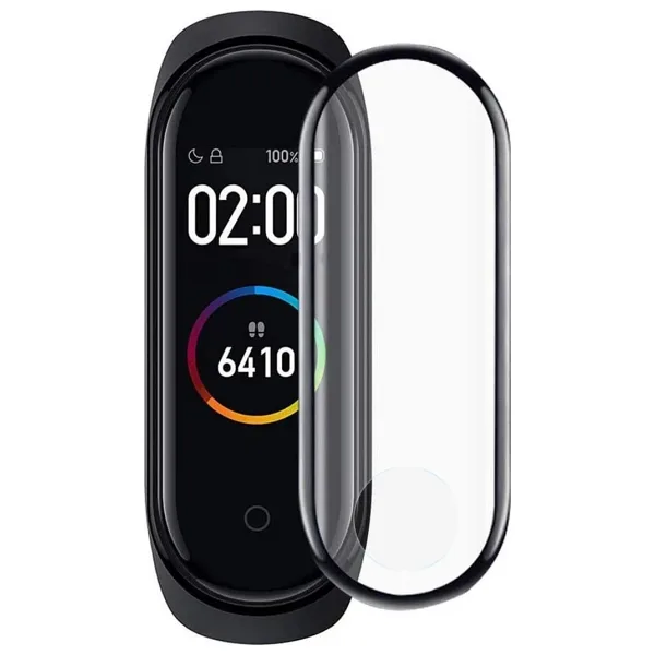 Microsonic Xiaomi Mi Band 3 Tam Kaplayan Temperli Cam Full Ekran Koruyucu Siyah