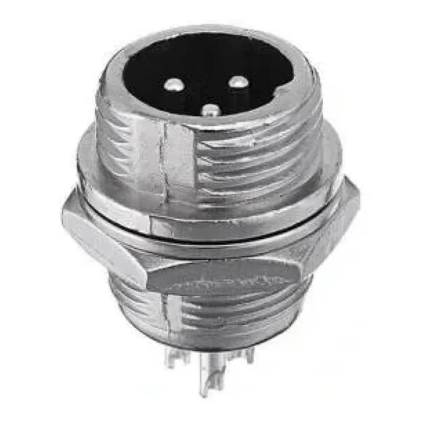 Mike Konnektör 3-Pin 12mm - Erkek