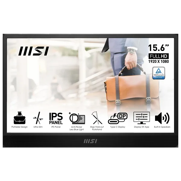 MSI PRO MP161 15.6" 4 ms Full HD IPS 60 Hz Taşınabilir Monitör