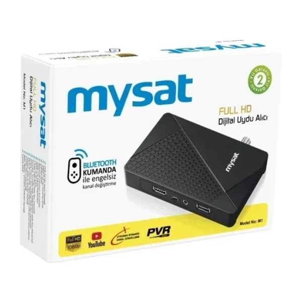 MYSAT My Sat M1-w Youtube, Wifi Full Hd Bluetooth Kumanda Dijital Uydu Alıcı 111067