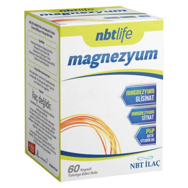 Nbt Life Magnezyum P5P Vitamin B6 60 Kapsül