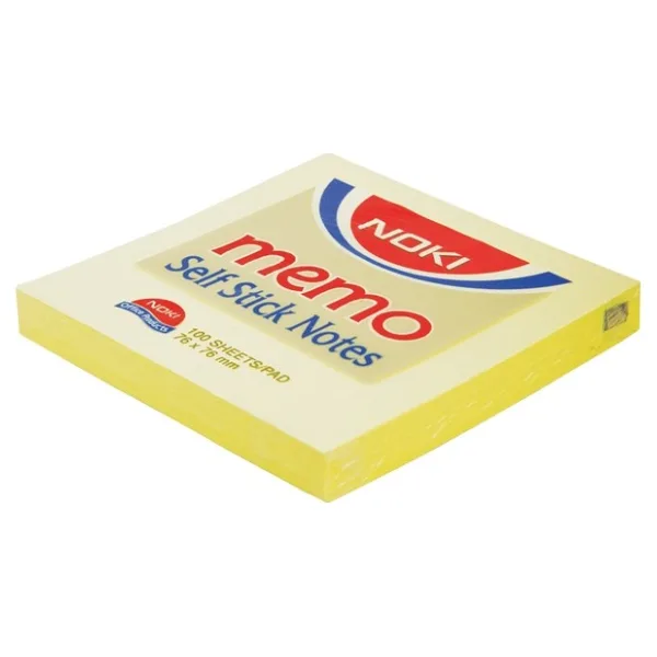 Noki Yapışkanlı Not Kağıdı Memo 100 YP 75x75 Sarı 12007