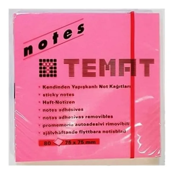 Postit 75X75 Pembe Not Kağıdı - 2 adet