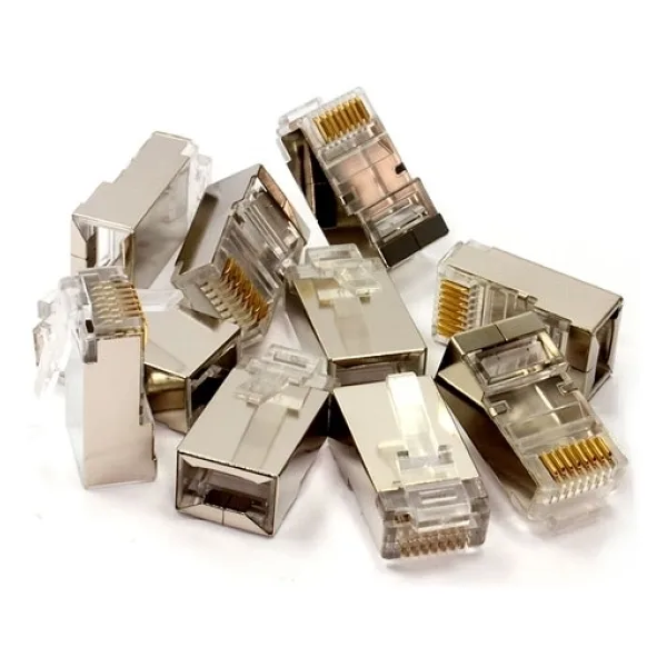 RJ-45 Metal Ez Konnektör Çift Taraflı Delikli