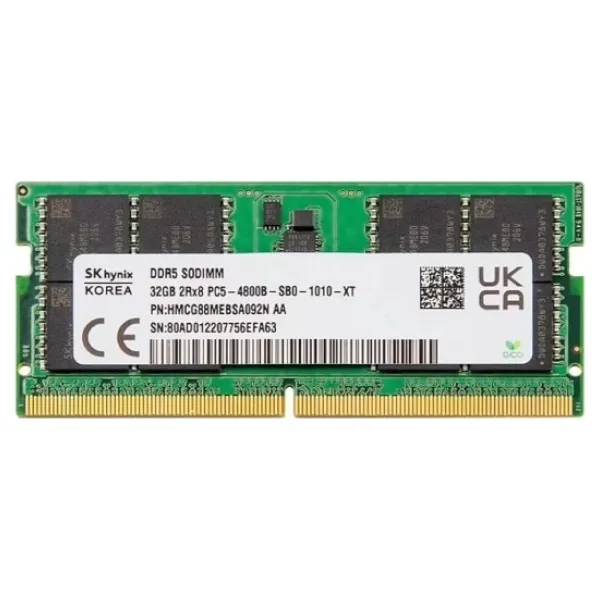 Sk Hynix 32GB Ddr5 4800MHZ CL40 Sodımm Notebook Ram HMCG88MEBSA092N
