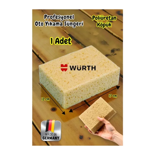 Technow Würth 17x12x6cm Made İn Germany Otomobil Oto Yıkama Parlatma Süngeri