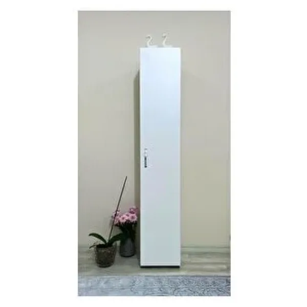 Tek Kapaklı 5 Raflı Çok Amaçlı Banyo Mutfak Kiler Dolabı Beyaz Erzak Dolabı