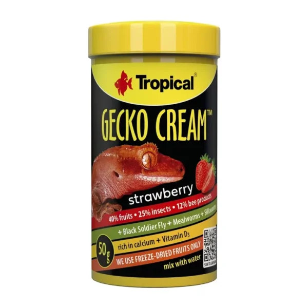 Tropical Gecko Cream Çilekli 50 gr / 100 ml Gecko Yemi