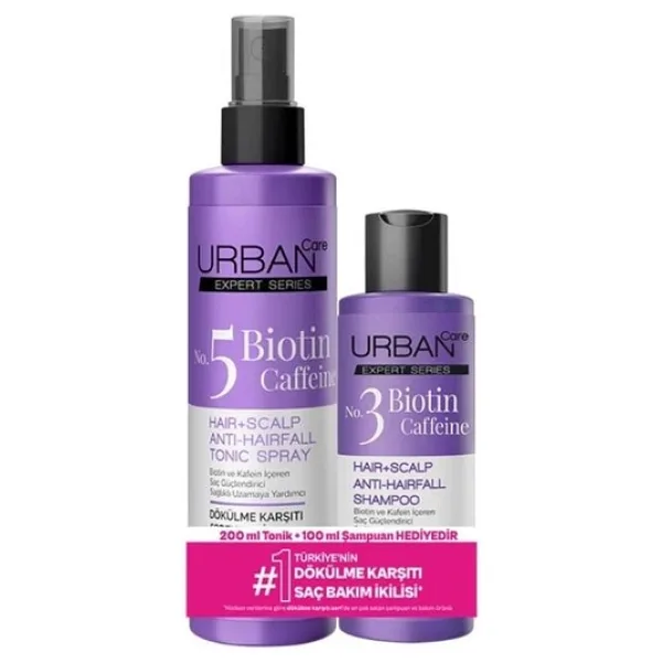 Urban Care Expert Series Biotin Caffeine Saç Bakım Toniği 200 ml + Saç Bakım Seti 100 ml